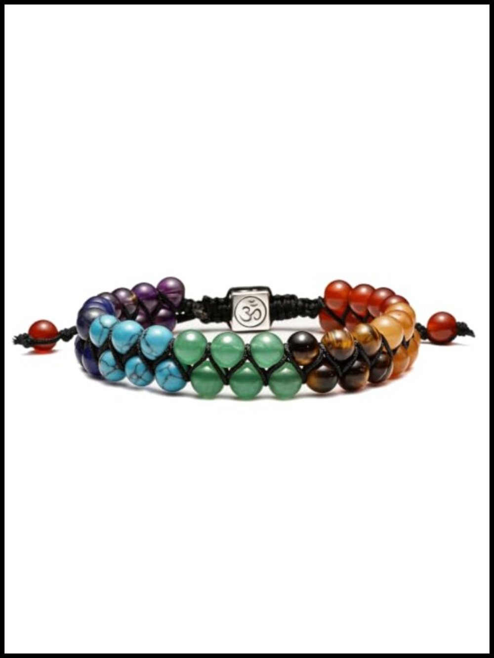 7 Chakra Bracelet Natural Stone Beads Meditation Yoga Stress Relief Adjustable